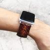Brown Tatoo Apple Watch Band 38mm 40mm 42mm 44mm,Series 4 Series 3 Series 2 Series 1,Hand-Stitched Handmade Apple Watch Leather view 2