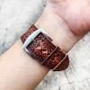 Brown Tatoo Apple Watch Band 38mm 40mm 42mm 44mm,Series 4 Series 3 Series 2 Series 1,Hand-Stitched Handmade Apple Watch Leather view 3