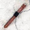 Brown Tatoo Apple Watch Band 38mm 40mm 42mm 44mm,Series 4 Series 3 Series 2 Series 1,Hand-Stitched Handmade Apple Watch Leather view 4