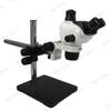 6.6X-51X WF Triinocular Zoom Stereo Microscope + Boom Cross Arm Stand 76mm E-Arm Focus Rack 10X Adjustable High Eyepoint Eyepiece Professional SZ02050431 BoliOptics view 2
