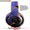 Skin Decal Wrap Compatible with Beats Studio 2 and 3 Wired and Wirelesss Halftone Splatter Orange Blue Skin Only Headphones NOT Included view 2