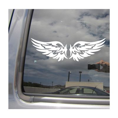 Angel Wings - Tribal Design - Cars Trucks Moped Helmet Hard Hat Auto Automotive Craft Laptop Vinyl Decal Store Window Wall Sticker 08031