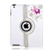 STENES Bling Case Compatible with iPad Mini 3/2/1 Case - 3D Handmade Crystal Butterfly Flowers LOVE 360 Degree Rotating Stand With Smart Cover Auto Sleep/Wake - Pink view 2