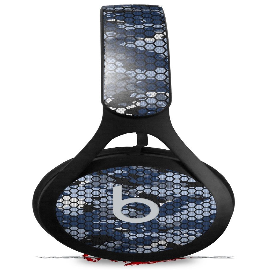 Skin Decal Wrap Compatible with Beats EP HEX Mesh Camo 01 Blue Skin Only Headphones NOT Included