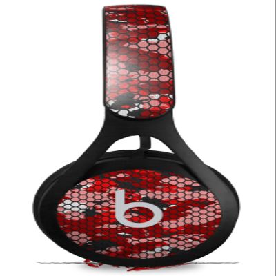 Skin Decal Wrap Compatible with Beats EP HEX Mesh Camo 01 Red Bright Skin Only Headphones NOT Included