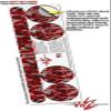 Skin Decal Wrap Compatible with Beats EP HEX Mesh Camo 01 Red Bright Skin Only Headphones NOT Included view 3