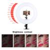 Yidoblo 18 inch LED Ring Light FE-480II Dimmable Lighting Kit with Phone Holder, Mirror, Tripod Stand, Remote Control and Carrying Case for Makeup, YouTube Vine Videos, Selfies, Portrait, Photos Pink view 3