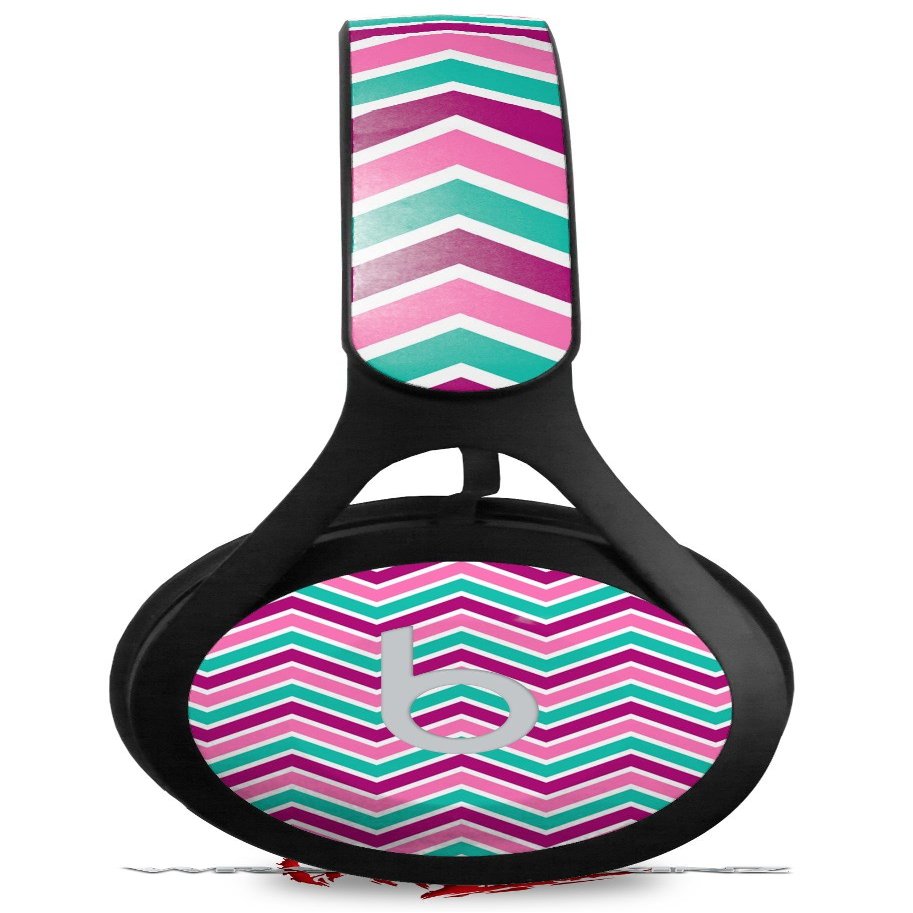 Skin Decal Wrap Compatible with Beats EP Zig Zag Teal Pink Purple Skin Only Headphones NOT Included