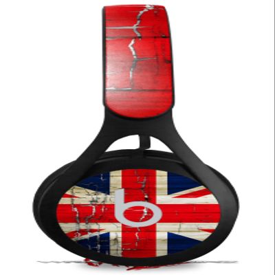 Skin Decal Wrap Compatible with Beats EP Painted Faded and Cracked Union Jack British Flag Skin Only Headphones NOT Included