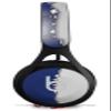 Skin Decal Wrap Compatible with Beats EP Ripped Colors Blue Gray Skin Only Headphones NOT Included view 1