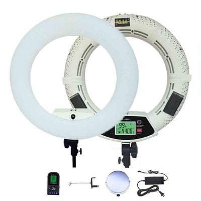 Yidoblo 18 inch LED Ring Light FE-480II Dimmable Super Bright 96W Lighting with Smartphone Holder, Mirror and Remote Control for Makeup, YouTube Videos, Filming, Selfies, Portrait, Photos Photography
