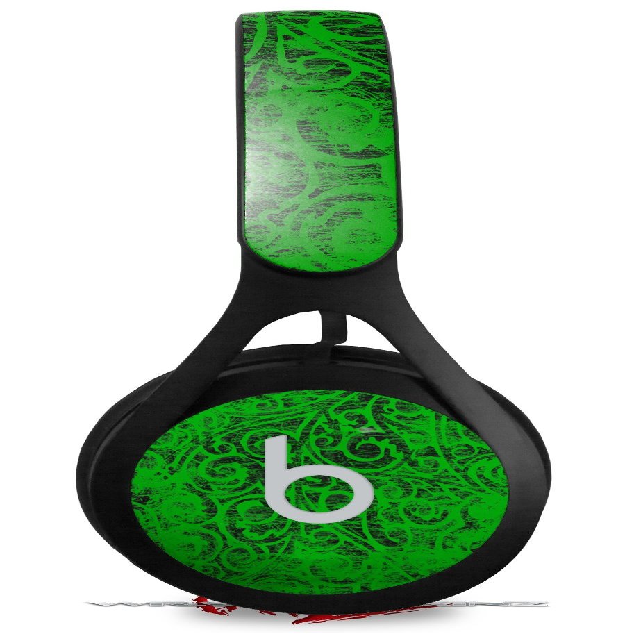 Skin Decal Wrap for Beats EP Folder Doodles Green Headphones NOT Included