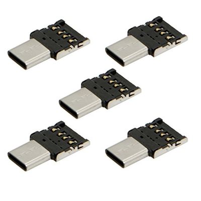 chenyang 5 PCS USB C OTG Adapter USB C Male to USB 2.0 Female Ultra Mini Size Connector Adapter