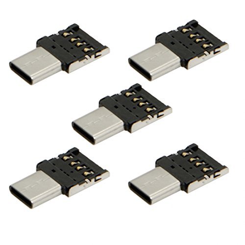 chenyang 5 PCS USB C OTG Adapter USB C Male to USB 2.0 Female Ultra Mini Size Connector Adapter