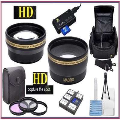 Super Saving Hi Def Lens Filter Accessory Kit Package for Sony FDR-AX53