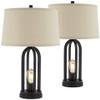 Marcel 24 1/4" High Table Lamp USB Set of 2 LED Night Light Black Modern view 2