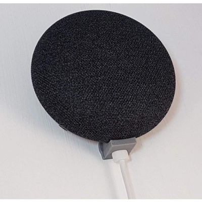 3D Cabin Wall Bracket Compatible With Google Home Mini Hidden - Grey