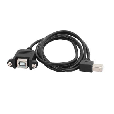 Aexit Right Angle Computer USB 2.0 Type B Male to Female Panel Mount Extension USB Cables Printer Cable