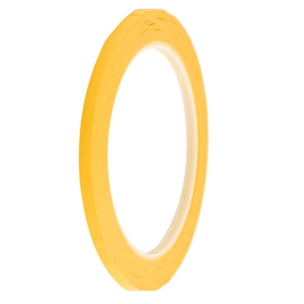 Aexit 5mm x Labels & Labeling Equipment 66M Length Single-Side Adhesive Easy-Clear Marking Industrial Labeling Tape Tape Dark-Yellow