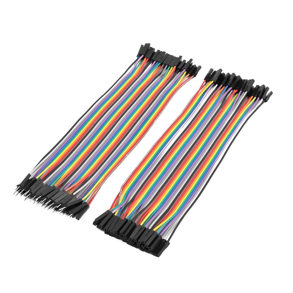 Aexit 2 pcs Cables & Interconnects Female to Male 40P Jumper Wire Cable Pi Pic Breadboard DIY for Cables 20cm Long