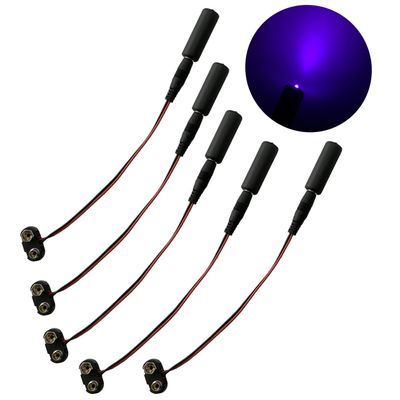 Prop And Scenery Lights 5 Pack LED Mini Blacklight for Uv Effects 9 Volts