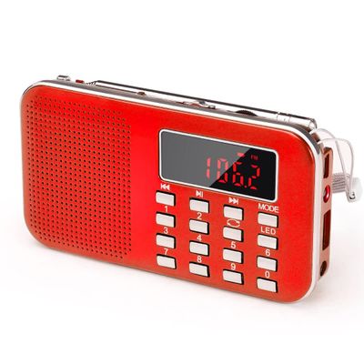 PRUNUS Mini Portable Radio AM FM Pocket Radio with MP3