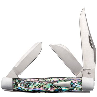 Case 07427 TB832018 Bose Premium Stockman Smooth Abalone 154 cm Knife,Green