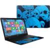 MightySkins Skin Compatible with HP 17t Laptop 17.3" (2017) - Blue Skulls | Protective, Durable, and Unique Vinyl Decal wrap Cover | Easy to Apply, Remove, and Change Styles | Made in The USA view 1