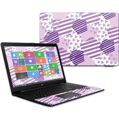 MightySkins Skin Compatible With HP 17t Laptop 17.3" (2017) - Purple Pentagon | Protective, Durable, and Unique Vinyl Decal wrap cover | Easy To Apply, Remove, and Change Styles | Made in the USA