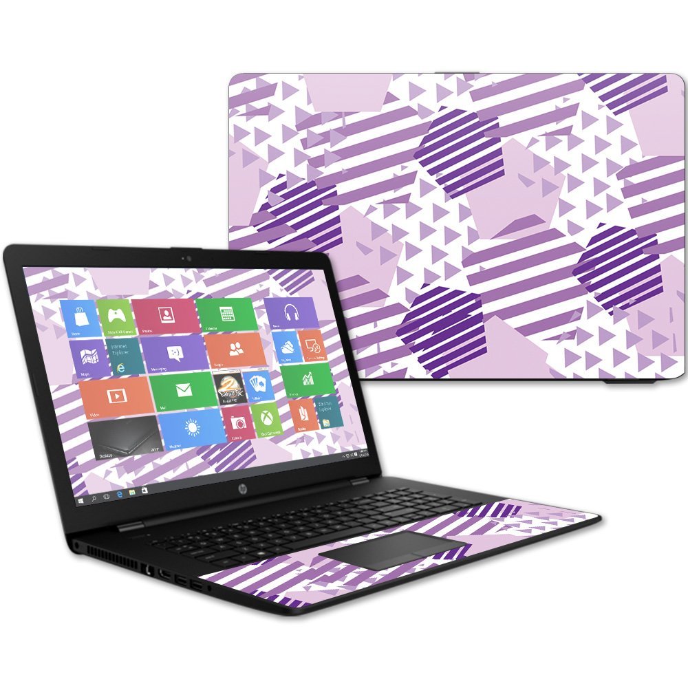 MightySkins Skin Compatible With HP 17t Laptop 17.3" (2017) - Purple Pentagon | Protective, Durable, and Unique Vinyl Decal wrap cover | Easy To Apply, Remove, and Change Styles | Made in the USA