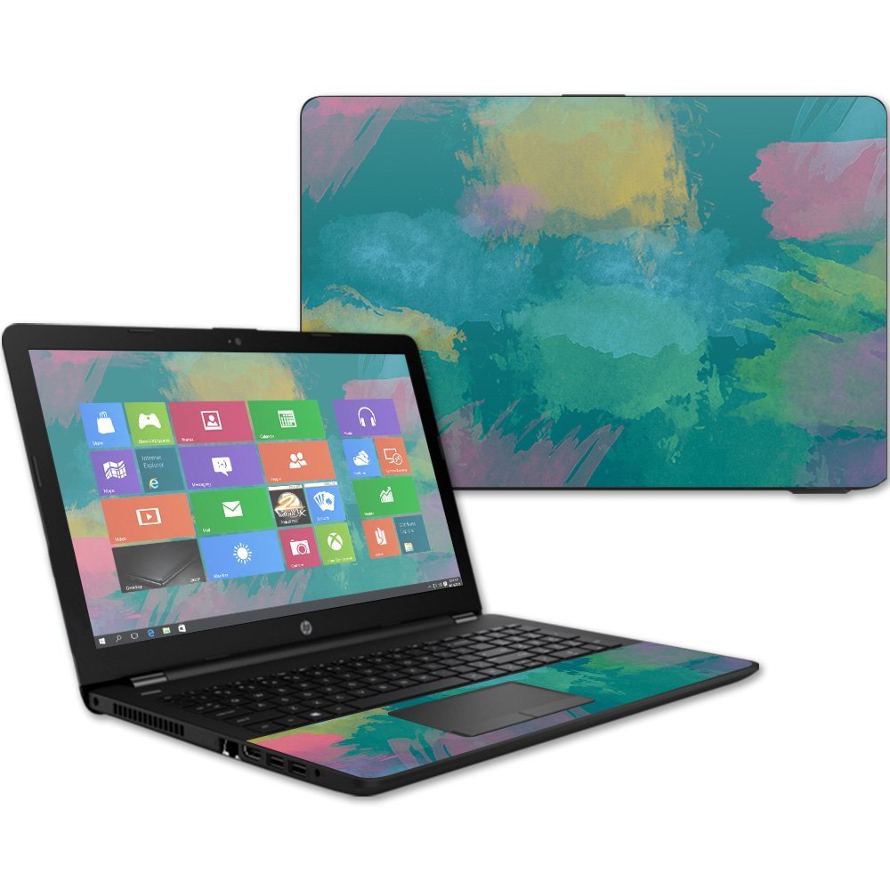 MightySkins Skin Compatible With HP 15t Laptop 15.6" (2017) - Watercolor Blue | Protective, Durable, and Unique Vinyl Decal wrap cover | Easy To Apply, Remove, and Change Styles | Made in the USA