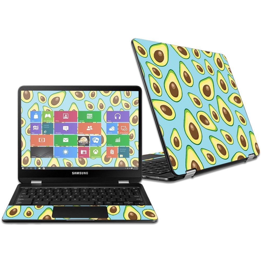 MightySkins Skin Compatible with Samsung Chromebook Pro 12.3" - Blue Avocados | Protective, Durable, and Unique Vinyl Decal wrap Cover | Easy to Apply, Remove, and Change Styles | Made in The USA