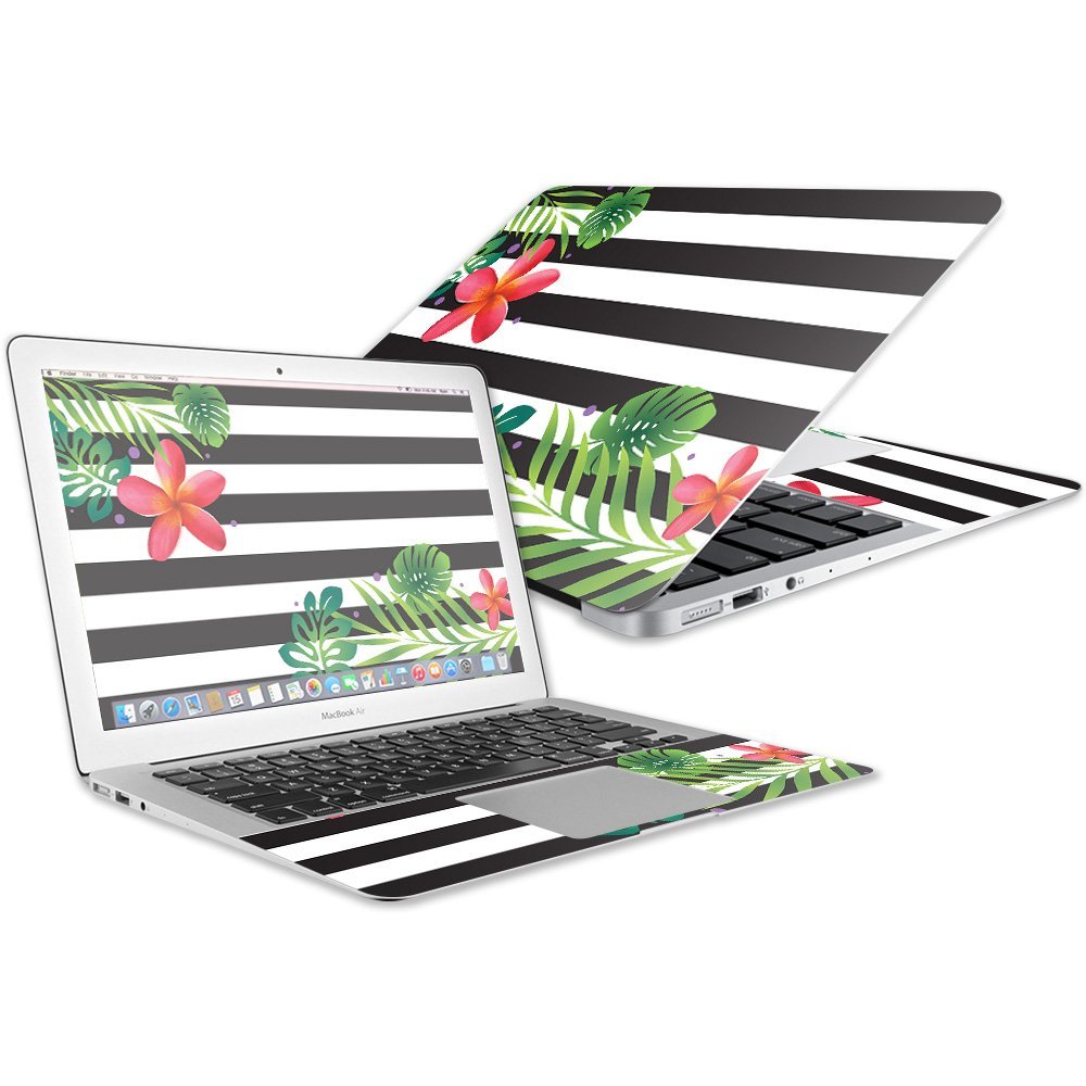 MightySkins Skin Compatible with Apple MacBook Air 13" (2017) - Tropical Stripes | Protective, Durable, and Unique Vinyl Decal wrap Cover | Easy to Apply, Remove, and Change Styles | Made in The USA
