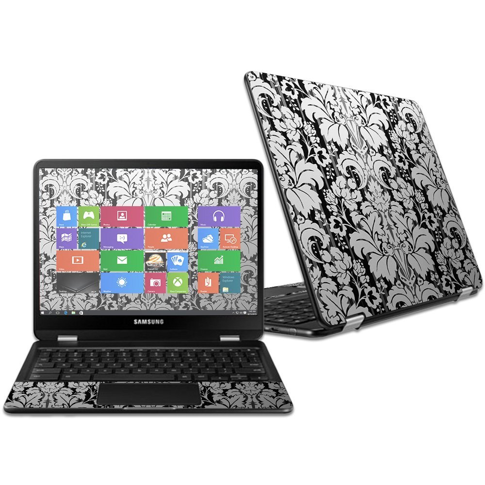 MightySkins Skin Compatible with Samsung Chromebook Pro 12.3" - Floral Retro | Protective, Durable, and Unique Vinyl Decal wrap Cover | Easy to Apply, Remove, and Change Styles | Made in The USA