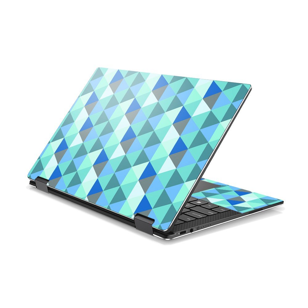 MightySkins Skin Compatible with DELL XPS 13 9365 2-in-1 (2017) - Blue Kaleidoscope | Protective, Durable, and Unique Vinyl Decal wrap Cover | Easy to Apply, Remove | Made in The USA