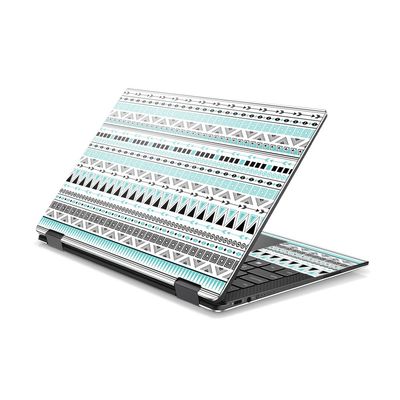 MightySkins Skin Compatible With DELL XPS 13 9365 2-In-1 (2017) - Turquoise Tribal | Protective, Durable, and Unique Vinyl Decal wrap cover | Easy To Apply, Remove, and Change Styles | Made in the USA