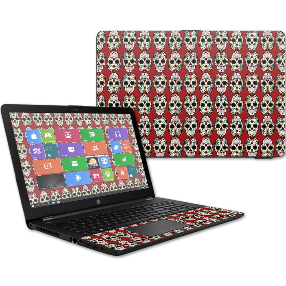 MightySkins Skin Compatible with HP 15t Laptop 15.6" (2017) - Sugar Skull | Protective, Durable, and Unique Vinyl Decal wrap Cover | Easy to Apply, Remove, and Change Styles | Made in The USA