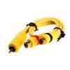 1ft 1' HIGH Performance BLANCED Cable RCA 1 FT Y-Adapter 1 Male to 2 Female view 1