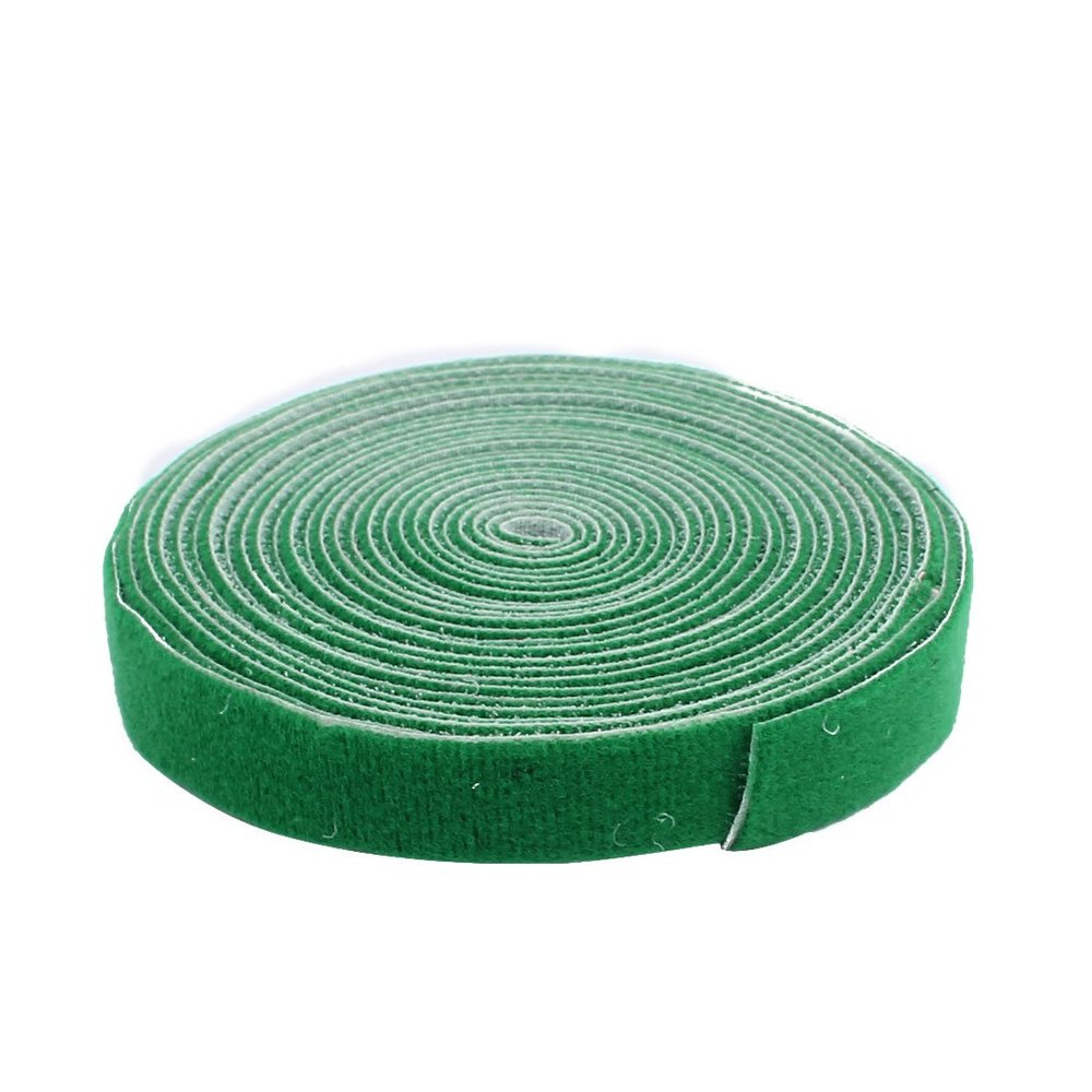 Aexit 2cm Width 5m Long Green Reusable Cable Ties Back To Back Sticky Tape Strip (01dff7df3ab7917da6509b84828f4eb7)