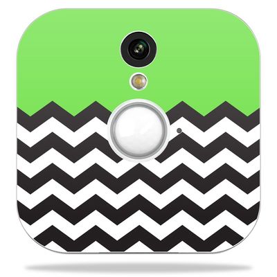 MightySkins Skin Compatible with Blink Home Security Camera - Lime Chevron | Protective, Durable, and Unique Vinyl Decal wrap Cover | Easy to Apply, Remove, and Change Styles | Made in The USA
