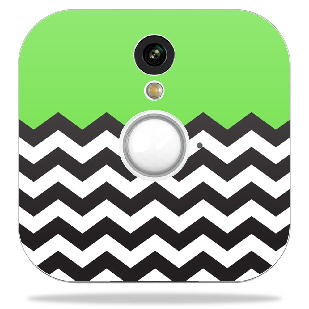 MightySkins Skin Compatible with Blink Home Security Camera - Lime Chevron | Protective, Durable, and Unique Vinyl Decal wrap Cover | Easy to Apply, Remove, and Change Styles | Made in The USA