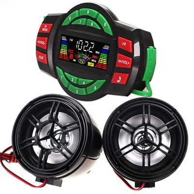 Beyondcity UTV ATV Bluetooth Amplifier Sound System Hand-Free Speakers FM USB Audio System Stereo 3 Inch Speakers 12V Motorcycle Waterproof Audio FM Radio Stereo Speaker (Black Speaker)