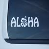 Aloha Hawaiian Sticker Vinyl Decal Choose Color & Size (V529) (6" X 1.75", Teal) view 1