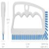 Fuginator Scrub Brush for Tile and Grout: Stiff Nylon Bristle Scrubbing Brush - Bathtub and Shower Scrubber for Floor Joints and Tile Seams - Cleaning Brushes and Supplies for Bathroom and Kitchen view 4