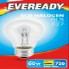 Eveready Eco Halogen Gls (A-Shape) 46W (60W Equivalent) Cap Light Bulb, E27, 46 W (-Pack of 10) view 1