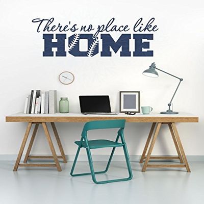 Bedroom Dcor No Place Like Home Softball Wall Decals Sticker Vinyl Lettering Sport 28x11-Inch Deep Blue