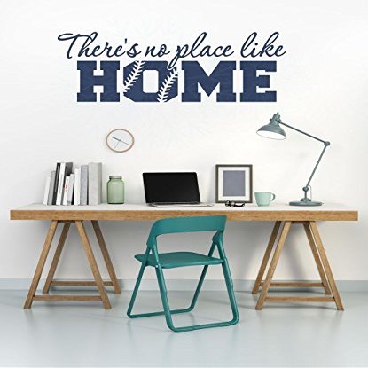 Bedroom Dcor No Place Like Home Softball Wall Decals Sticker Vinyl Lettering Sport 28x11-Inch Deep Blue