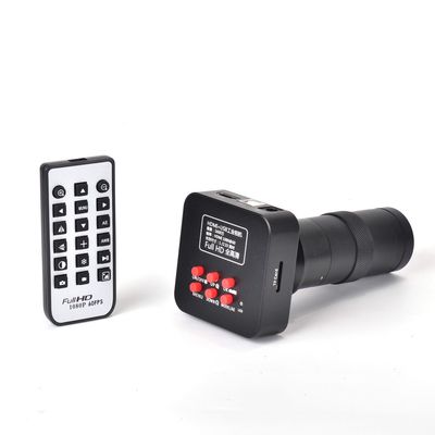 16MP HD 1080P @ 60FPS HDMI and USB Output Digital Industrial Microscope Camera Support TF Storage with Remote Control +100X lens