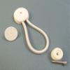 StayPut Bungee/Shock Cord Fastener, White w/White Surface Attachment & Mounting Screw (1) view 1