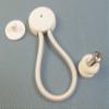 StayPut Bungee/Shock Cord Fastener, White w/White Surface Attachment & Mounting Screw (1) view 3